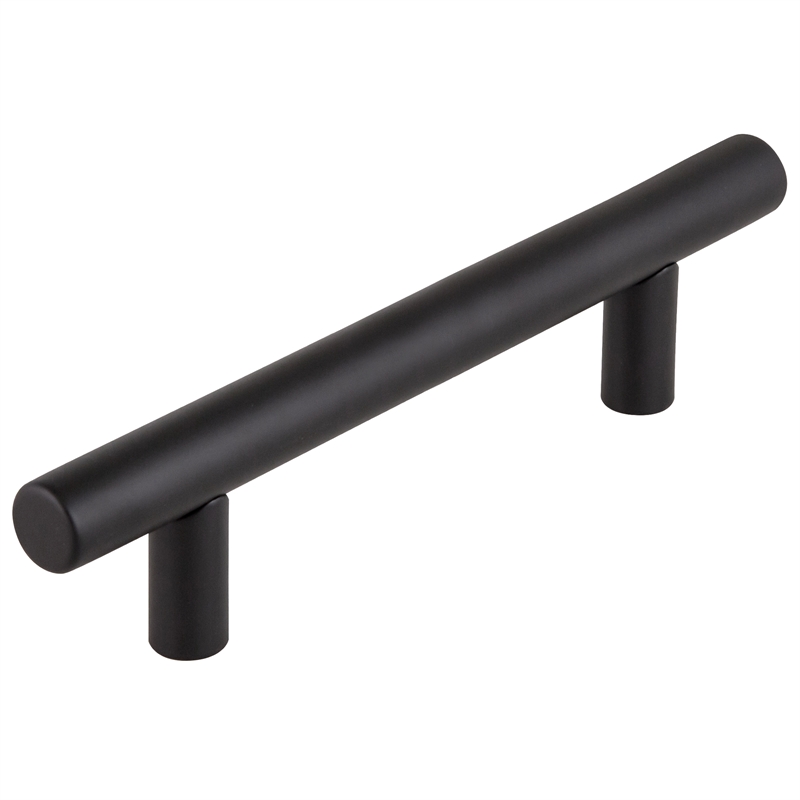Pemberly Row Steel Cabinet Pulls 3-3/4 in Center Matte Black 5-Pack