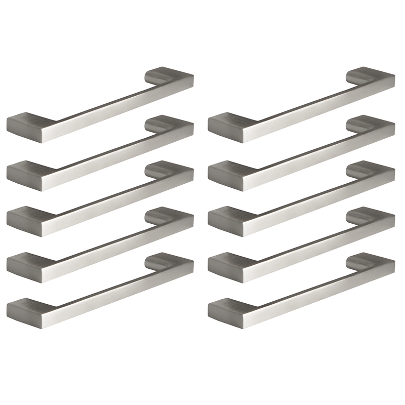 Pemberly Row Steel Cabinet Pulls 3-3/4 in Center to Center Satin Nickel