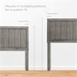 Pemberly Row Full Platform Bed in Grey with Splayed Legs
