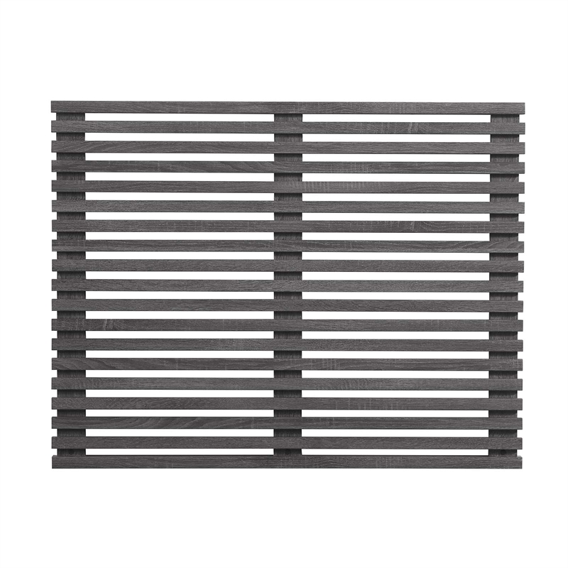 Pemberly Row Wall Mount Modern Wood Twin Headboard in Charcoal