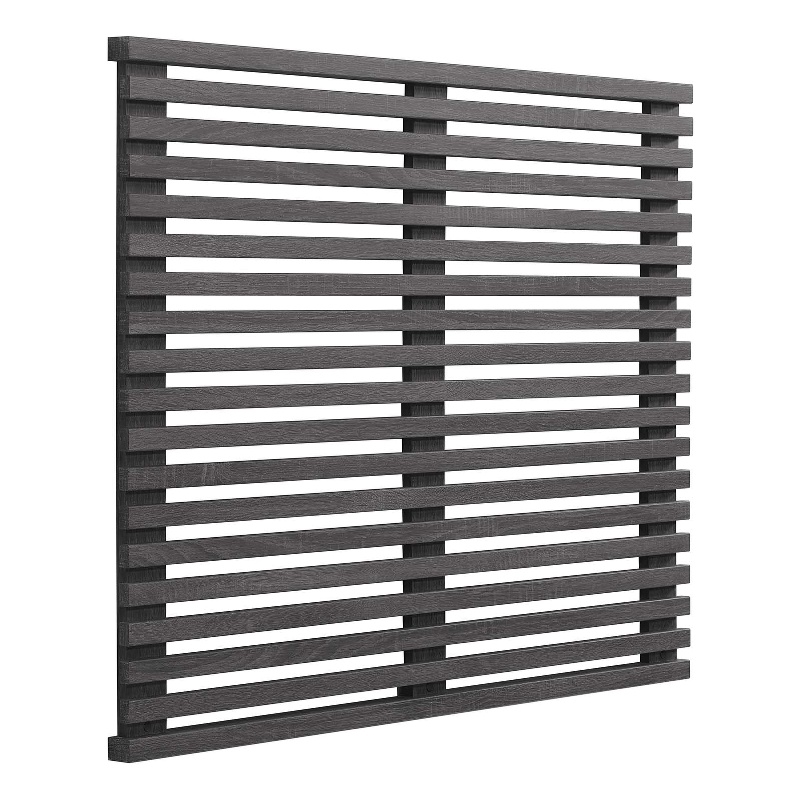 Pemberly Row Wall Mount Modern Wood Twin Headboard in Charcoal