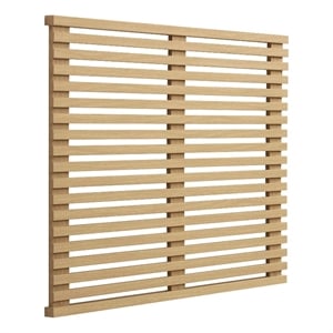 Pemberly Row Wall Mount Wood Twin Headboard with Mounting Hardware in Oak