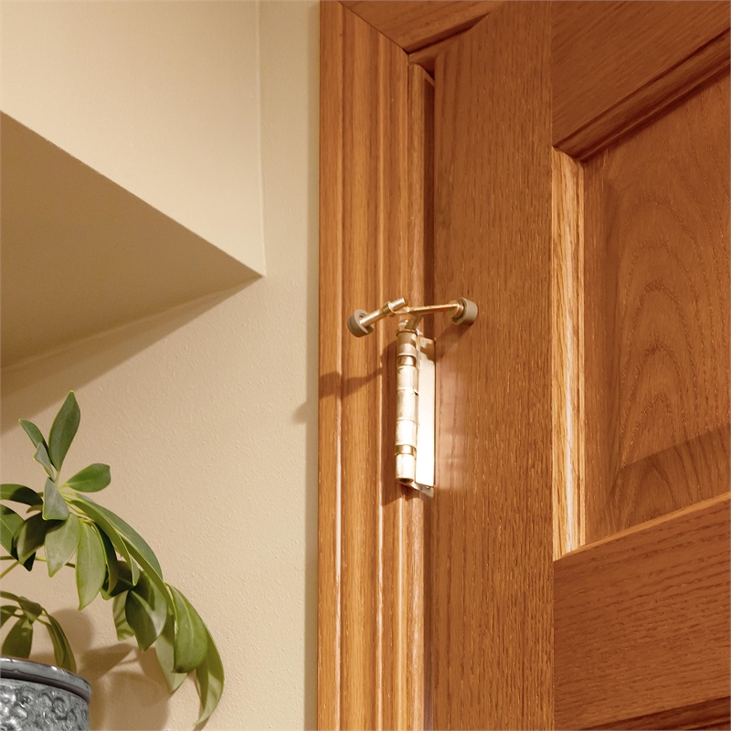 Pemberly Row 5-Pack Metal Hinge Pin Door Stops in Satin Nickel