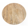 Pemberly Row Jenna Round Cocktail Table with Shelf in Natural Wood