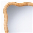 Pemberly Row Rasida Scalloped Rattan Wall Mirror with Wood Frame