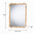 Pemberly Row Rasida Scalloped Rattan Wall Mirror with Wood Frame