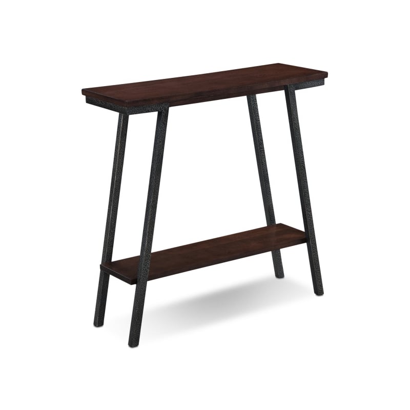 Pemberly Row Console Table with Foundry Bronze Finish and Walnut Top