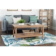Pemberly Row Pine Wood Coffee Table with Rustic Driftwood UV Finish