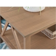 Pemberly Row Pine Wood Coffee Table with Rustic Driftwood UV Finish