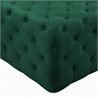 Pemberly Row Button Tufted Upholstered Velvet Ottoman in Green
