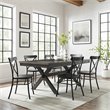 Pemberly Row 7-Piece Farmhouse Dining Set with Table & Camille Chairs