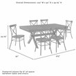 Pemberly Row 7-Piece Farmhouse Dining Set with Table & Camille Chairs