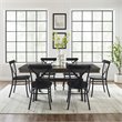 Pemberly Row 7-Piece Farmhouse Dining Set with Table & Camille Chairs