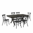 Pemberly Row 7-Piece Farmhouse Dining Set with Table & Camille Chairs