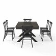 Pemberly Row 7-Piece Farmhouse Dining Set with Table & Camille Chairs
