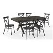 Pemberly Row 7-Piece Farmhouse Dining Set with Table & Camille Chairs