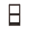 Pemberly Row Two Cubby Open Back Storage Cabinet in Espresso Finish