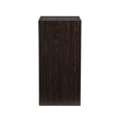 Pemberly Row Two Cubby Open Back Storage Cabinet in Espresso Finish