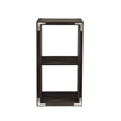 Pemberly Row Two Cubby Open Back Storage Cabinet in Espresso Finish