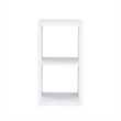 Pemberly Row Two Cubby Open Back Storage Cabinet in White Finish
