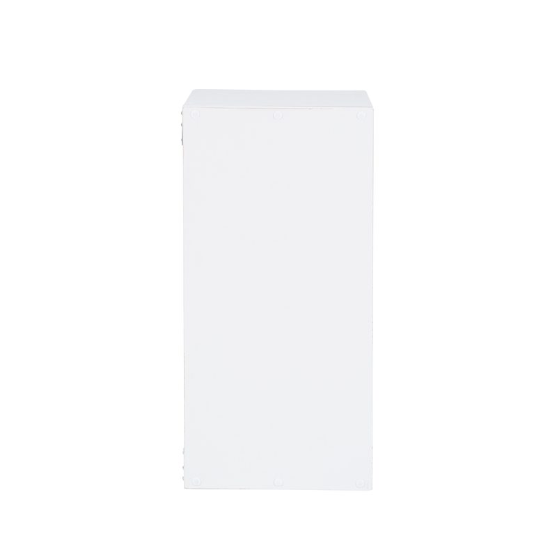 Pemberly Row Two Cubby Open Back Storage Cabinet in White Finish
