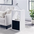 Pemberly Row Two Cubby Open Back Storage Cabinet in White Finish