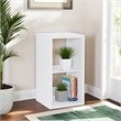 Pemberly Row Two Cubby Open Back Storage Cabinet in White Finish