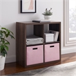 Pemberly Row Four Cubby Storage Cabinet with Open Back in Espresso Finish