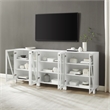 Pemberly Row 3-Piece MDF Wood Media Storage Cabinet Set in White
