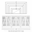 Pemberly Row 3-Piece MDF Wood Media Storage Cabinet Set in White