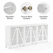 Pemberly Row 3-Piece MDF Wood Media Storage Cabinet Set in White