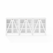 Pemberly Row 3-Piece MDF Wood Media Storage Cabinet Set in White