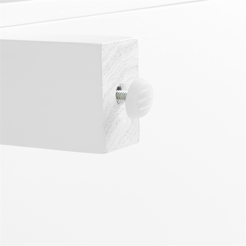 Pemberly Row 3-Piece MDF Wood Media Storage Cabinet Set in White