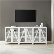 Pemberly Row 3-Piece MDF Wood Media Storage Cabinet Set in White