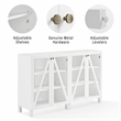 Pemberly Row 2-Piece MDF Wood Media Storage Cabinet Set in White