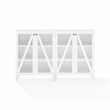 Pemberly Row 2-Piece MDF Wood Media Storage Cabinet Set in White