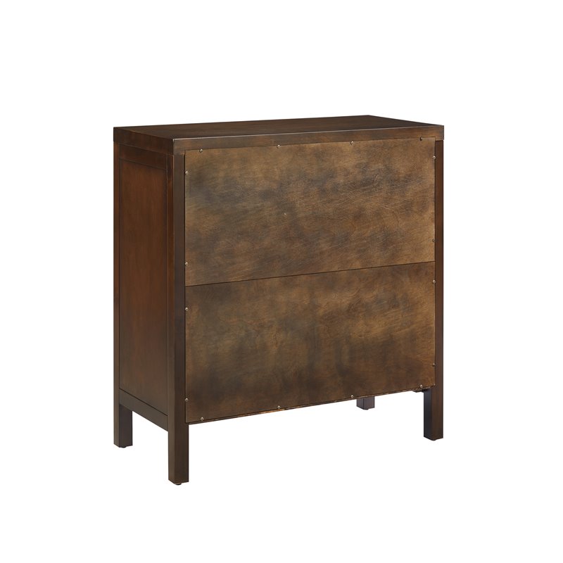 Pemberly Row 2-Door Modern Wood Accent Cabinet in Dark Brown