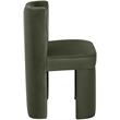 Pemberly Row Green Velvet Performance Fabric Dining Chair (Set of 2)