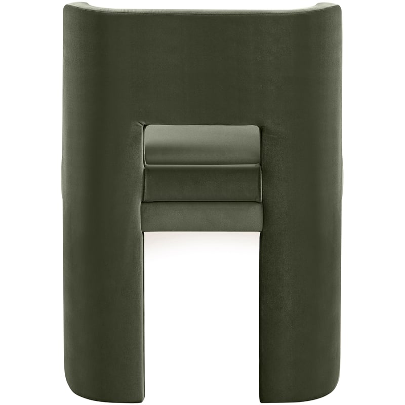 Pemberly Row Green Velvet Performance Fabric Dining Chair (Set of 2)
