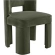 Pemberly Row Green Velvet Performance Fabric Dining Chair (Set of 2)