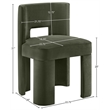 Pemberly Row Green Velvet Performance Fabric Dining Chair (Set of 2)