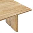 Pemberly Row Modern Mango Wood Coffee Table with Oak Finish