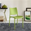 Pemberly Row Plastic Dining Side Chair in Green