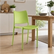 Pemberly Row Plastic Dining Side Chair in Green