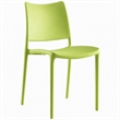 Pemberly Row Plastic Dining Side Chair in Green