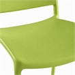 Pemberly Row Plastic Dining Side Chair in Green