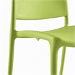 Pemberly Row Plastic Dining Side Chair in Green
