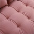 Pemberly Row Modern Velvet Sofa in Dusty Rose with Walnut Legs