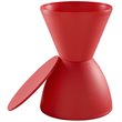 Pemberly Row 17 in Plastic Storage Stool with Red Finish