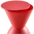 Pemberly Row 17 in Plastic Storage Stool with Red Finish